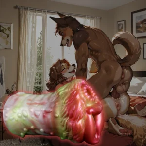 🐶 Vicious Dog Vulva Fleshlight: The Ultimate Two-Hole Fantasy Monster Stroker for Male Masturbation