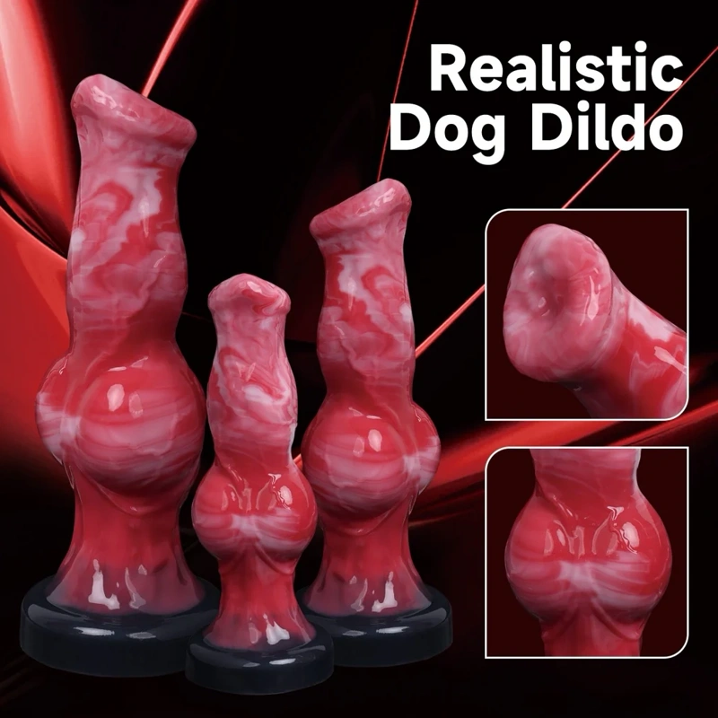 🐶 Hunde-Silikon-Masturbator für Frauen mit starkem Saugnapf - Realistischer Silikon-Fantasie-Tier-Dildo | FurryDildo