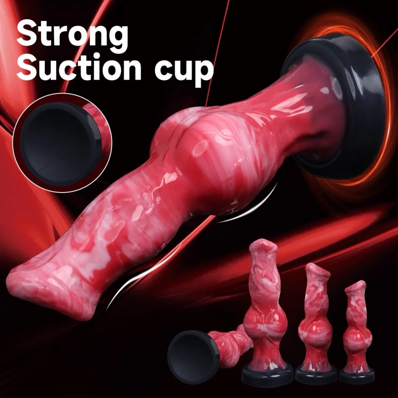 🐶 Hunde-Silikon-Masturbator für Frauen mit starkem Saugnapf - Realistischer Silikon-Fantasie-Tier-Dildo | FurryDildo