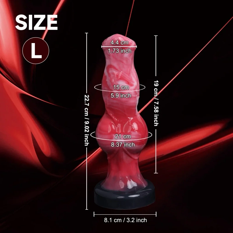 🐶 Hunde-Silikon-Masturbator für Frauen mit starkem Saugnapf - Realistischer Silikon-Fantasie-Tier-Dildo | FurryDildo