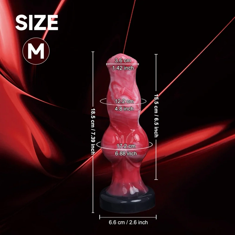 🐶 Hunde-Silikon-Masturbator für Frauen mit starkem Saugnapf - Realistischer Silikon-Fantasie-Tier-Dildo | FurryDildo