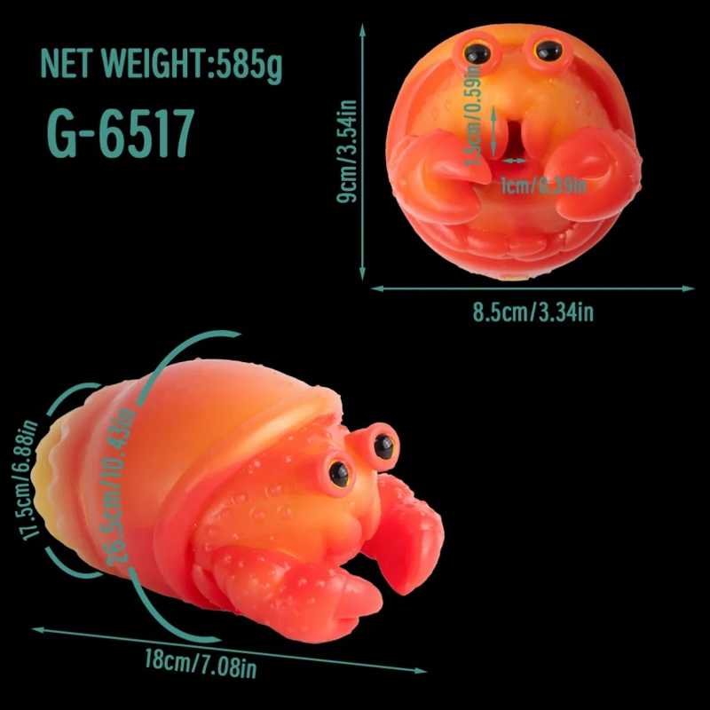 🦀 Crab Shaped Fleshlight – Cartoon Hermit Crab Pocket Stroker from Seabed Littles Series