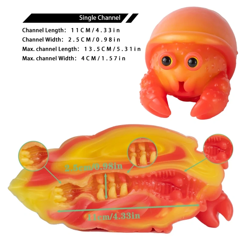 🦀 Crab Shaped Fleshlight – Cartoon Hermit Crab Pocket Stroker from Seabed Littles Series