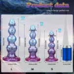 🐶 Dog Anal Beads – Fantasy Knot Dildo with Suction Cup | Textured Animal Sex Toy
