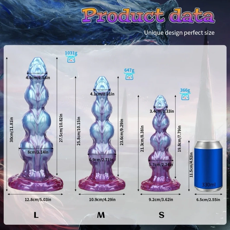 ๐ถ Dog Anal Beads โ Fantasy Knot Dildo with Suction Cup | Textured Animal Sex Toy