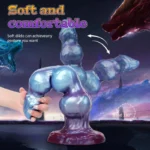 🐶 Dog Anal Beads – Fantasy Knot Dildo with Suction Cup | Textured Animal Sex Toy