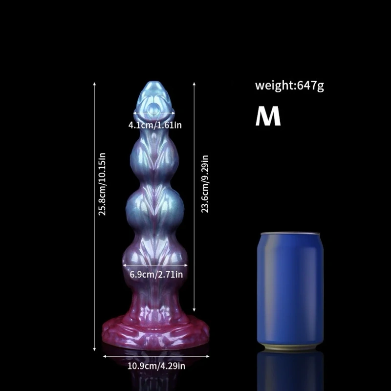๐ถ Dog Anal Beads โ Fantasy Knot Dildo with Suction Cup | Textured Animal Sex Toy