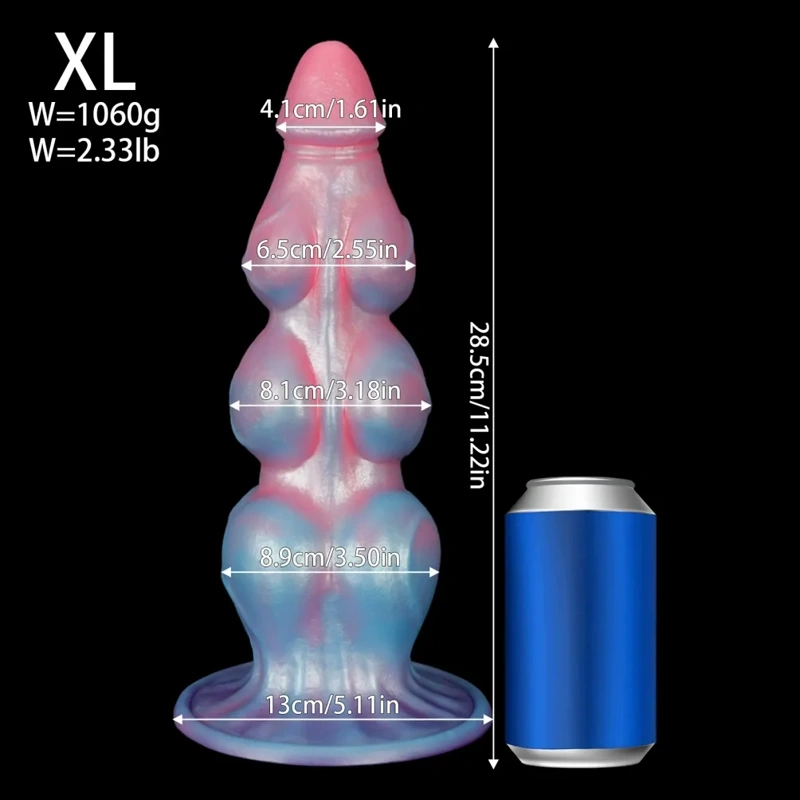 ๐ถ Dog Cock Dildo โ Fantasy Knot Design with Suction Cup | Animal Sex Toy Collection