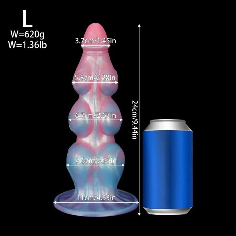 ๐ถ Dog Cock Dildo โ Fantasy Knot Design with Suction Cup | Animal Sex Toy Collection