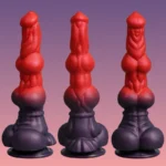 🐶 Double Dog Knot Dildo – Fantasy Monster Knot Dildo with Suction Cup Base