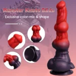 🐶 Double Dog Knot Dildo – Fantasy Monster Knot Dildo with Suction Cup Base