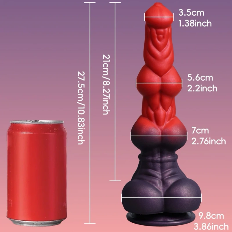 🐶 Double Dog Knot Dildo – Fantasy Monster Knot Dildo with Suction Cup Base