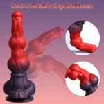 🐶 Double Dog Knot Dildo – Fantasy Monster Knot Dildo with Suction Cup Base