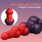 🐶 Double Dog Knot Dildo – Fantasy Monster Knot Dildo with Suction Cup Base