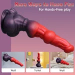 🐶 Double Dog Knot Dildo – Fantasy Monster Knot Dildo with Suction Cup Base