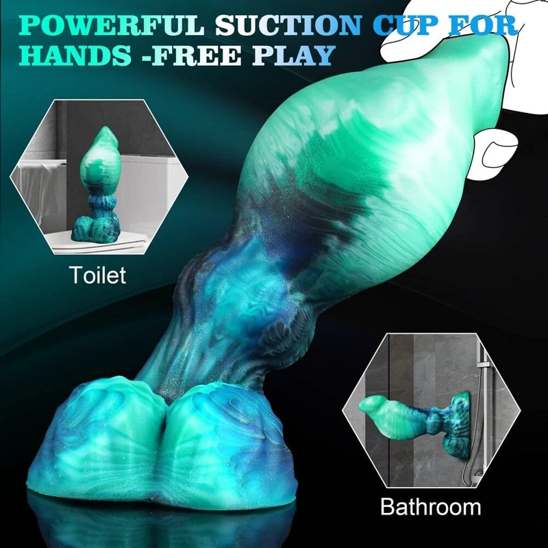 👽 Alien Bulb Dildo with Suction Cup – Thick Silicone Fantasy Creature Dildo | FurryDildo
