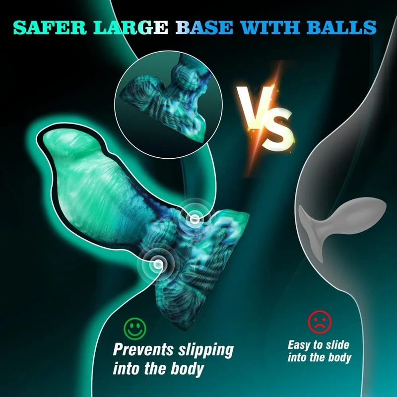 👽 Alien Bulb Dildo with Suction Cup – Thick Silicone Fantasy Creature Dildo | FurryDildo