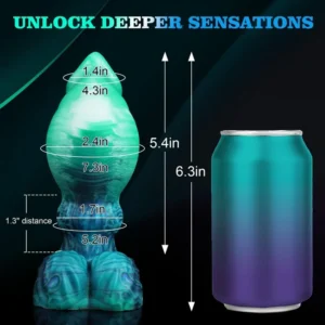 👽 Alien Bulb Dildo with Suction Cup – Thick Silicone Fantasy Creature Dildo | FurryDildo