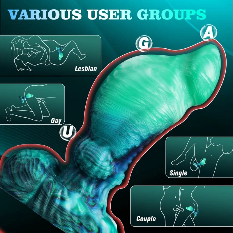 👽 Alien Bulb Dildo with Suction Cup – Thick Silicone Fantasy Creature Dildo | FurryDildo