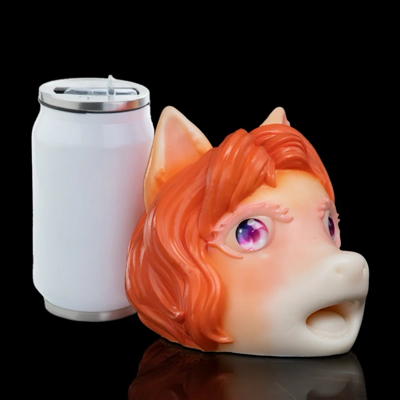 🐎 Furry Horse Mouth Masturbator – Fantasy Horse Head Fleshlight Blowjob Sex Toy