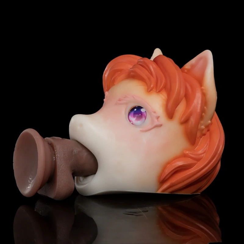 🐎 Furry Horse Mouth Masturbator – Fantasy Horse Head Fleshlight Blowjob Sex Toy