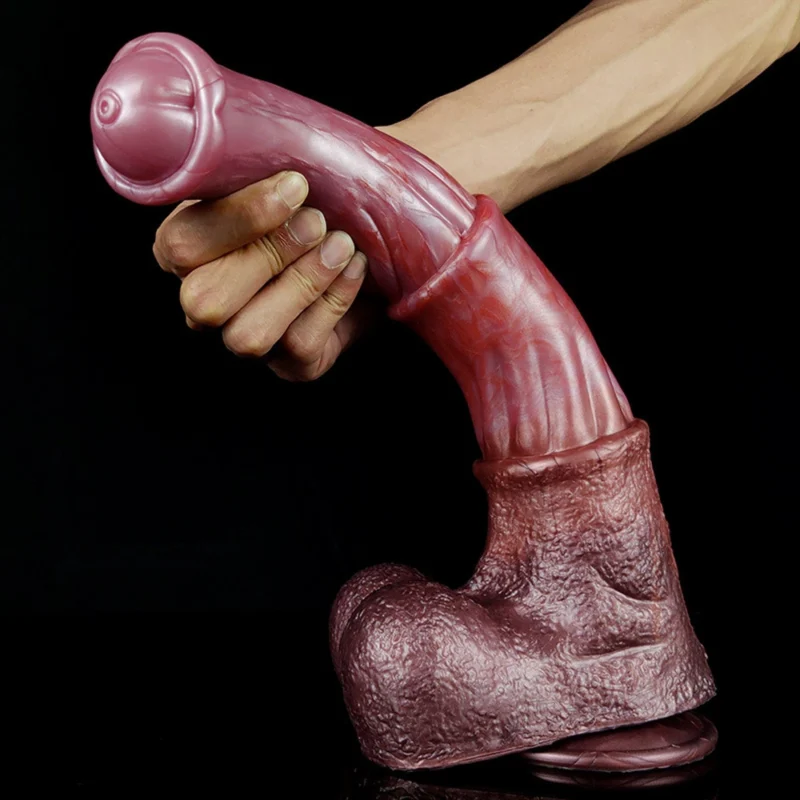 🐴 Riesiger Pferdepenis-Dildo - Reite den braunen Hengst deiner wildesten Fantasien