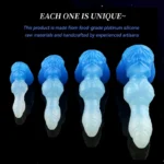 ๐บ Huge Wolf Knot Dildo โ Ice Gradient Silicone Beast Toy with Suction Cup Fantasy Dildo