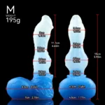 🐺 Huge Wolf Knot Dildo – Ice Gradient Silicone Beast Toy with Suction Cup Fantasy Dildo