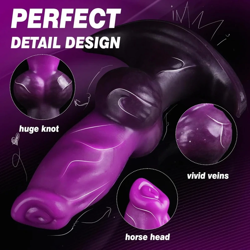 🐶 Inflatable Dog Knot Anal Plug – Adjustable Silicone Dog Inflatable Plug with Air Pump Anal Toy