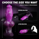 🐶 Inflatable Dog Knot Anal Plug – Adjustable Silicone Dog Inflatable Plug with Air Pump Anal Toy