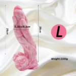 🐶 Artisan Dual-Density Silicone Canine Phallus - Textured Fantasy Sculpture with Integrated Suction Base