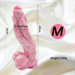 🐶 Artisan Dual-Density Silicone Canine Phallus - Textured Fantasy Sculpture with Integrated Suction Base